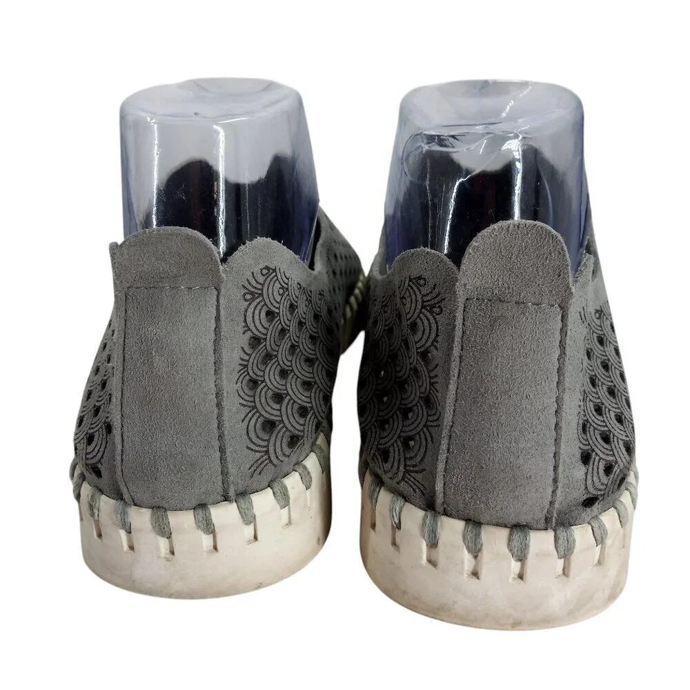 Ilse Jacobsen Tulip Slip On Gray Perforated Comfort Shoes Size 40 US 9.5-10